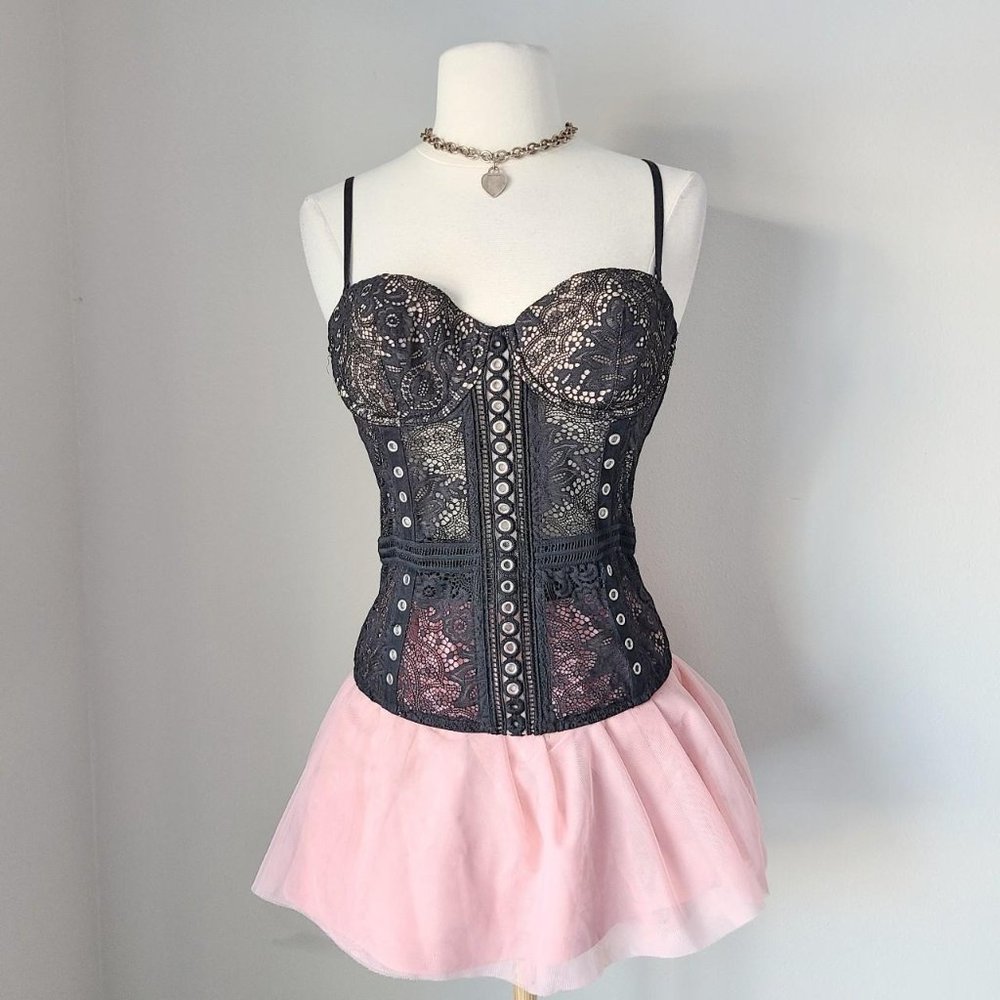 Victoria's Secret Black Lace Designer Corset